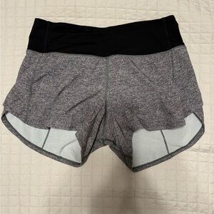 Women's Gray and Black Athletic Shorts